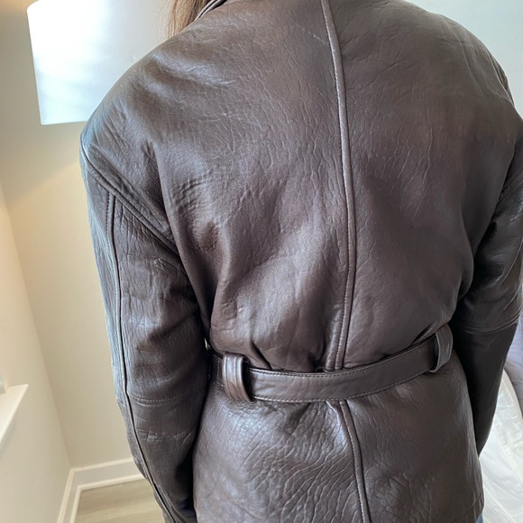 Women’s Brown Leather Jacket, Size Small - Picture 7 of 7
